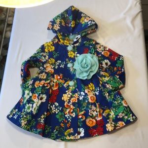 Toddler girls boutique floral jacket 3T